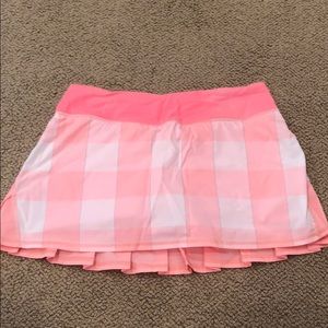 Salmon/Peach Colored Lululemon Mini Skirt (Size 6)